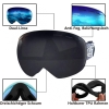 Gogle narciarskie, snowboardowe, OTG UV400 wymienne soczewk sztywny futerał [13180000407]